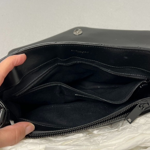 Saint Laurent Loulou Medium YSL Shoulder Bag Quilted Leather Black Designer - Picture 11 of 16